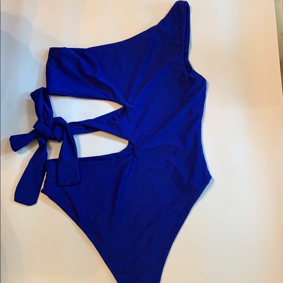 Royal blue side tie bathing suit size xl - Picture 3 of 6